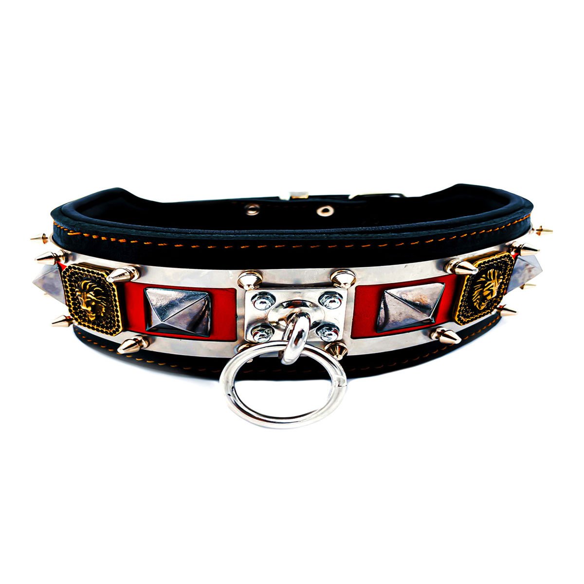Black-Red ''Venom'' Dog Collar Dark Version