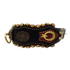 Star and Crescent ''Giant'' Dog Collar Dark Version