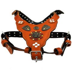 Light Brown ''Prometheus'' Leather Dog Harness