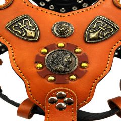 Light Brown ''Prometheus'' Leather Dog Harness