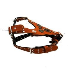 Light Brown ''Prometheus'' Leather Dog Harness