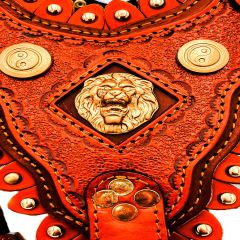 Brown Exclusive ''Aztec'' Leather Dog Harness