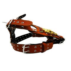 Light Brown ''Nemean'' Lion Head Dog Harness