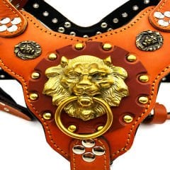 Light Brown ''Nemean'' Lion Head Dog Harness