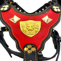 Red-Black ''King Lion'' Dog Harness