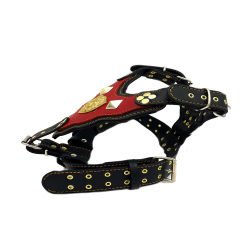Red-Black ''King Lion'' Dog Harness