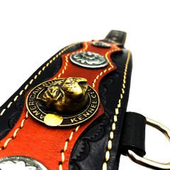 Black-Brown American Bully Head Dog Collar