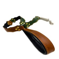 Lion Design Fur Lined Ancient Dog Collar Set