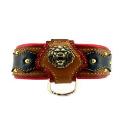 Lion Figured Handmade Dog Collar