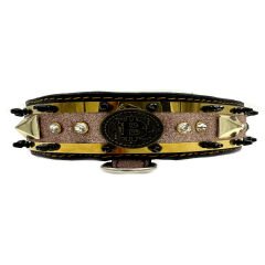 Luxury Crystal Stone Silvery Bitcoin Dog Collar