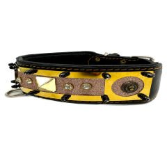 Luxury Crystal Stone Silvery Bitcoin Dog Collar