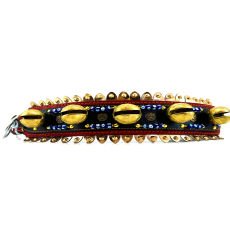Luxury Big Belled Evil Eye Beaded Dog Collar