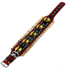 Luxury Big Belled Evil Eye Beaded Dog Collar