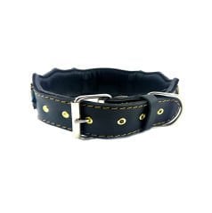 Evil Eye Beaded Handmade Leather Dog Collar
