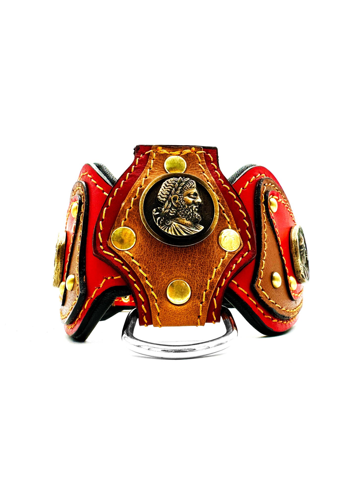 Ancient Greek Special Design Leather Dog Collar