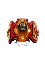 Ancient Greek Special Design Leather Dog Collar