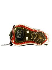 Wolf Figured Leather Luxury Dog Collar