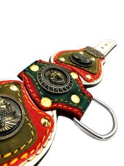 Wolf Figured Leather Luxury Dog Collar