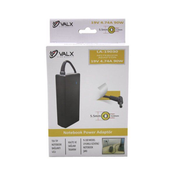 Valx LA-19030 19V 4.74A 90W 5.5×3.0mm SAMSUNG Laptop Adaptör