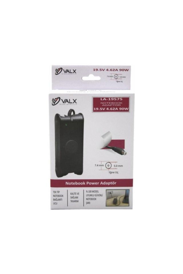 Valx LA-19575 19.5V 4.62A 90W 7.4x5.0 DELL İGNE Laptop Adaptör