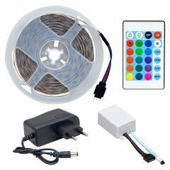 Ledon Silikonsuz 5 Metre RGB Şerit Led Animasyonlu+Adaptör