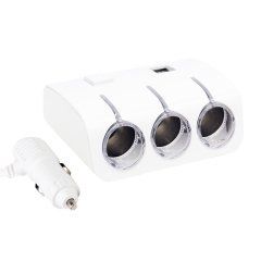 Powermaster 12V/24V Çift Usb'li 3'lü Oto Çakmak Çoklayıcı