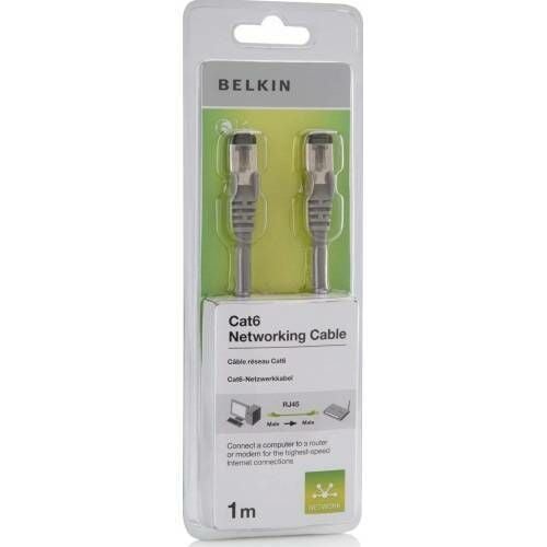 Belkin 1M Gri Cat6 Kablo Ethernet