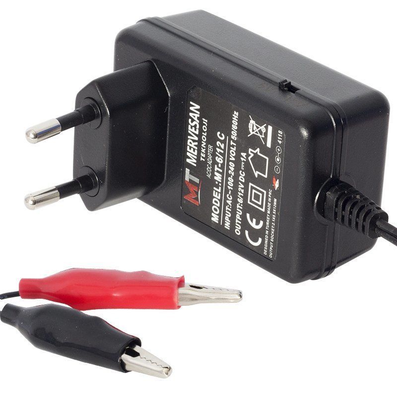 Akü Şarj Adaptörü 6/12V Universal Mervesan Mt-6/12C