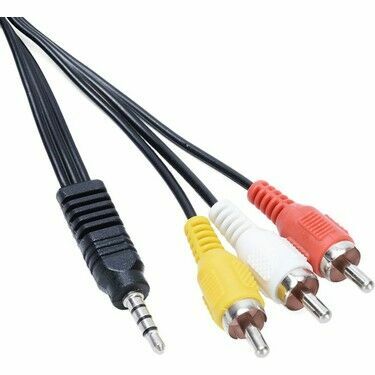 Uydu Alıcısı AV Kablo (3.5 Mm Stereo E-3 RCA) 1.2 Metre