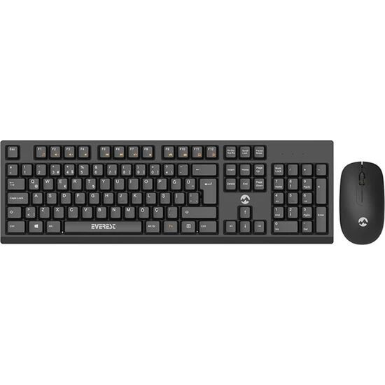 Everest KM-2510 Kablosuz Q Multimedia Klavye + Mouse Set Siyah