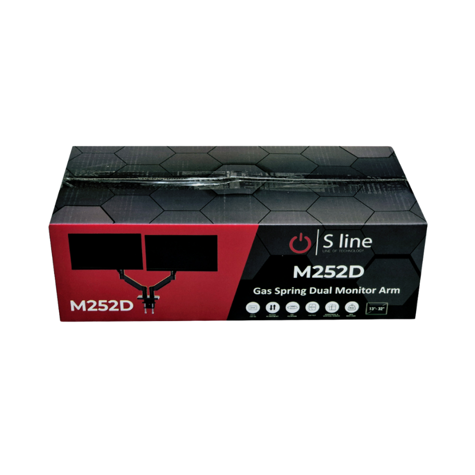 S Line Çift Kollu Gas Spring 13''-32'' 8kg Monitör Askı Aparatı
