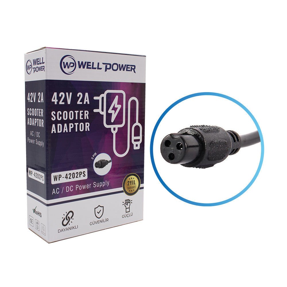 WELLPOWER WP-4202PS 42V 2AMP 3 PİNLİ