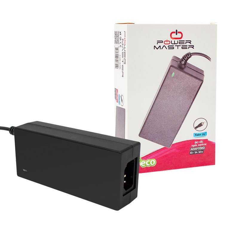 16 VOLT - 3 AMPER 5.5*2.5 MM UÇLU PLASTİK KASA SANTRAL ADAPTÖRÜ (MASAÜSTÜ)