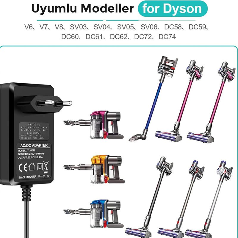 Dyson DC58 Süpürge Adaptörü 26.1V 0.8A