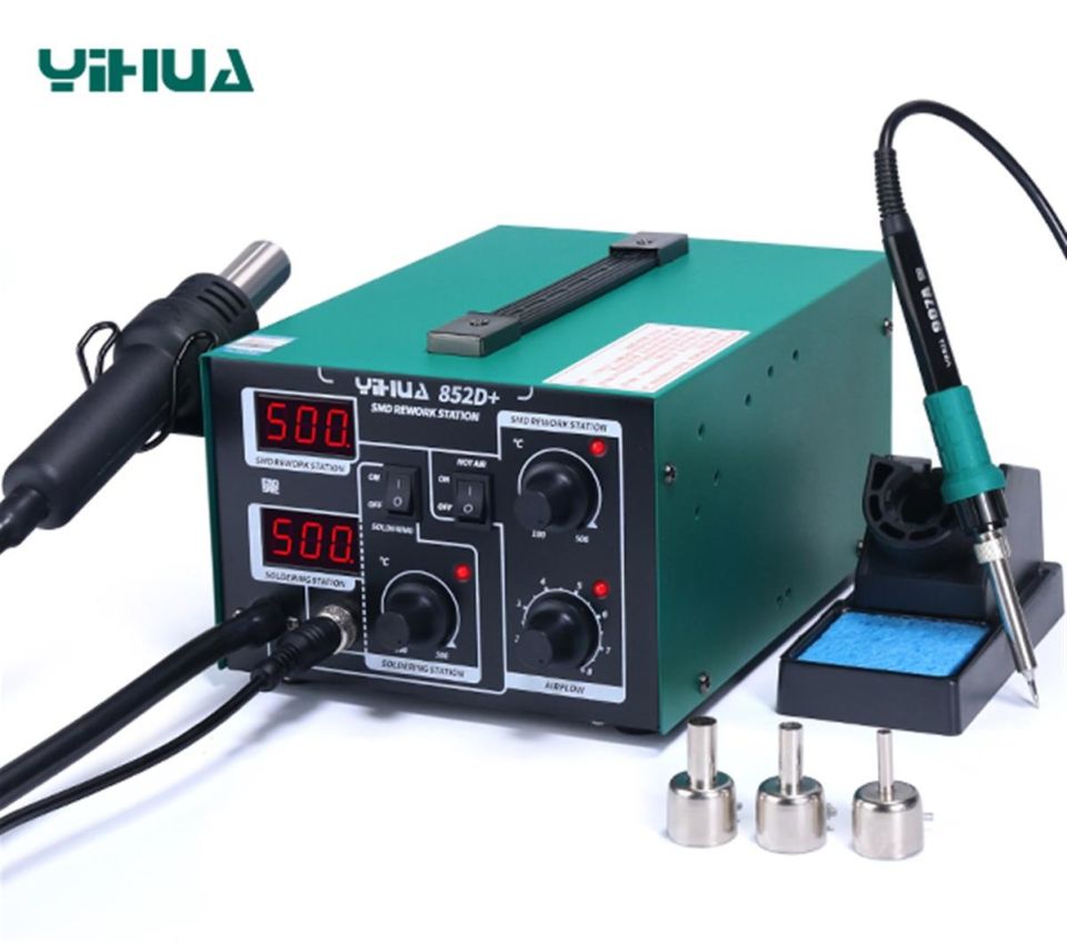 Yihua 852DB Sıcak Hava Üflemeli Havya İstasyonu Isı Ayarlı