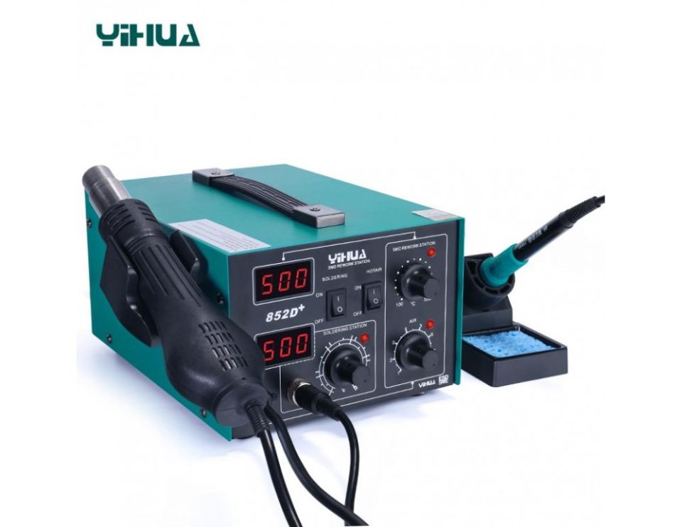 Yihua 852DB Sıcak Hava Üflemeli Havya İstasyonu Isı Ayarlı