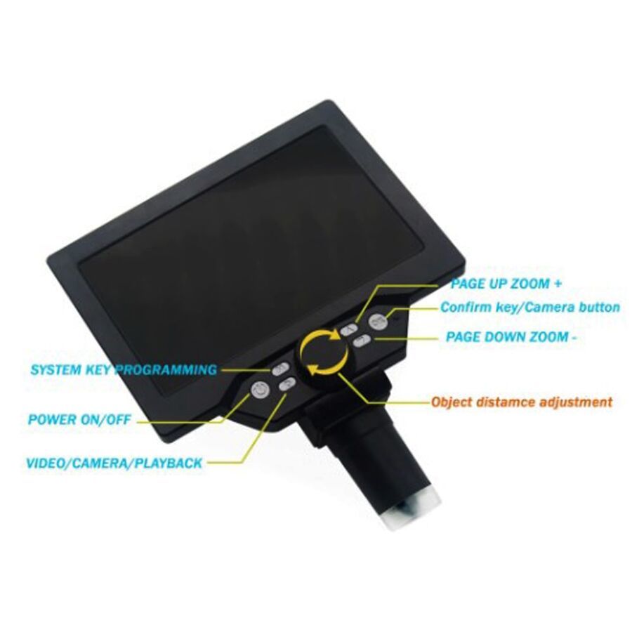 7 inch Ekranlı 12MP 1-1200X Usb Dijital Mikroskop