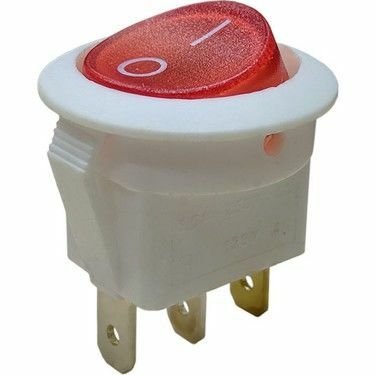 Ic 131B Beyaz Yuvarlak Işıklı Anahtar On Off Switch 3P