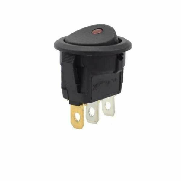 C-132A Yuvarlak Nokta Işıklı Anahtar ON-OFF 3P 12VOLT - Kırmızı