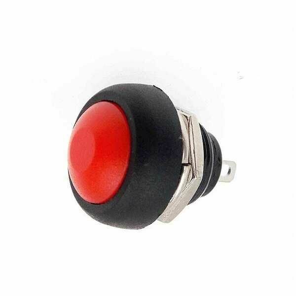 IC-184 Buton 12mm PBS33B - Kırmızı