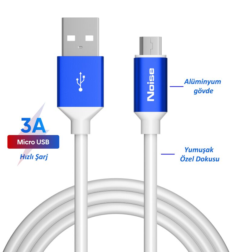 Noise Micro USB 2.0 Şarj ve Data Kablosu 3metre