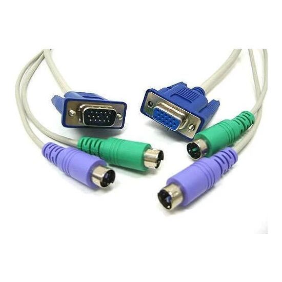 Ps2 Kvm Swıtch Kablosu Dişi Erkek VGA Erkek Ps2