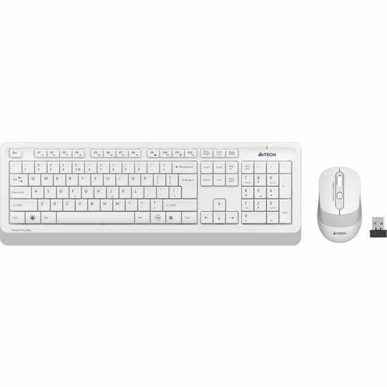 A4Tech FG1010 Nano  Alıcı 2000DPI Kablosuz Multimedia Türkçe Klavye + Mouse Seti - Beyaz