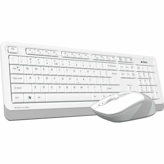 A4Tech FG1010 Nano  Alıcı 2000DPI Kablosuz Multimedia Türkçe Klavye + Mouse Seti - Beyaz