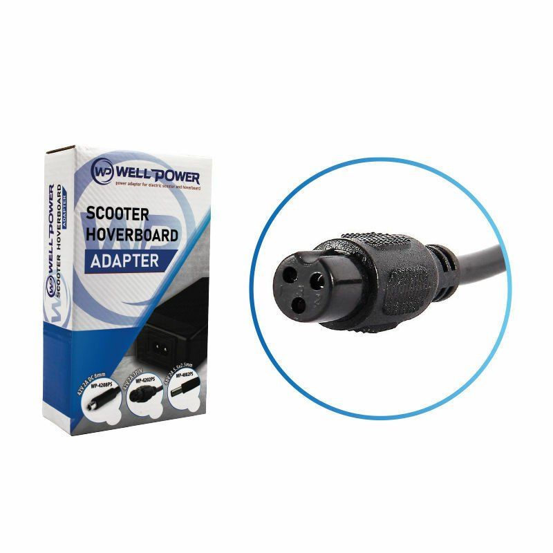 Wellpower 42VOLT 2AMPER 3pin Scooter Hoverboard Şarj Adaptörü