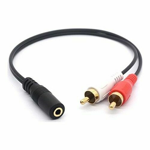 Stereo 3,5Mm Dişi - 2X Rca Erkek Ses Çevirici Kablo