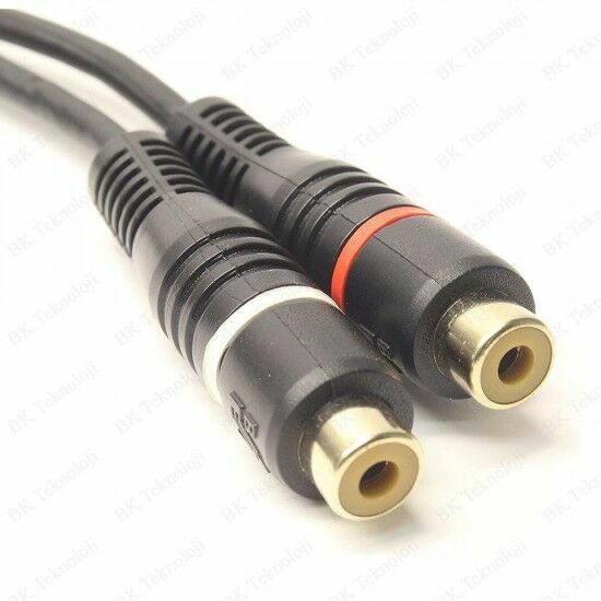 1 RCA Erkek 2 RCA Dişi 25 Cm Anfi Y Kablo