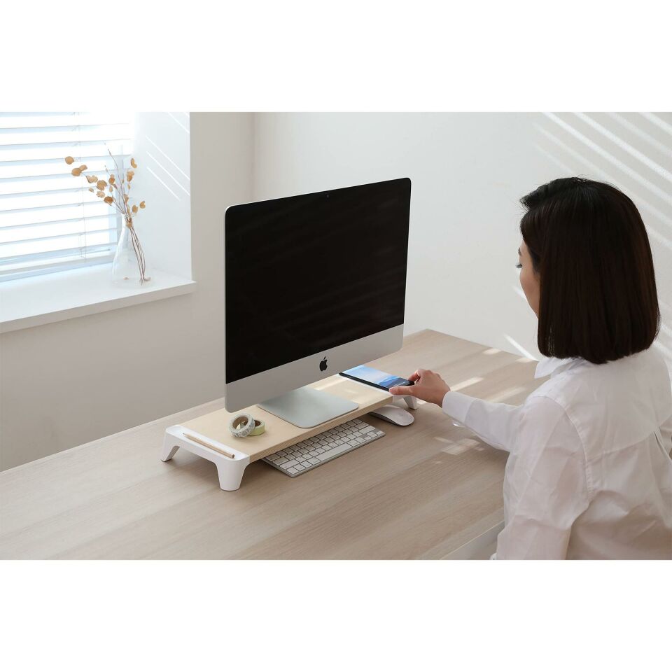 POUT Eyes 8 3in1 Monitör Standı Beyaz