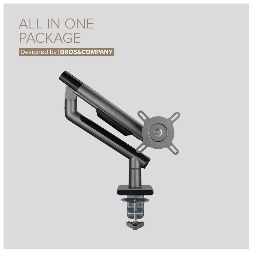 POUT Eyes 12 Single Ayarlanabilir Tekli Monitör Kolu Gri