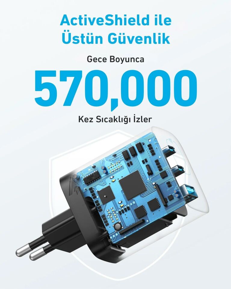 Anker 336 A2674 67 W Hızlı Şarj Adaptörü Siyah